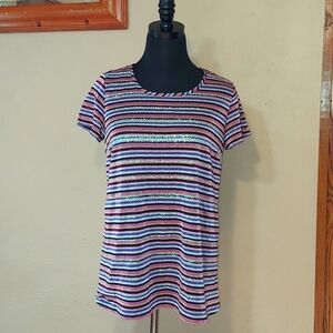 Women's Motherhood Maternity Glitter Sequined Tee